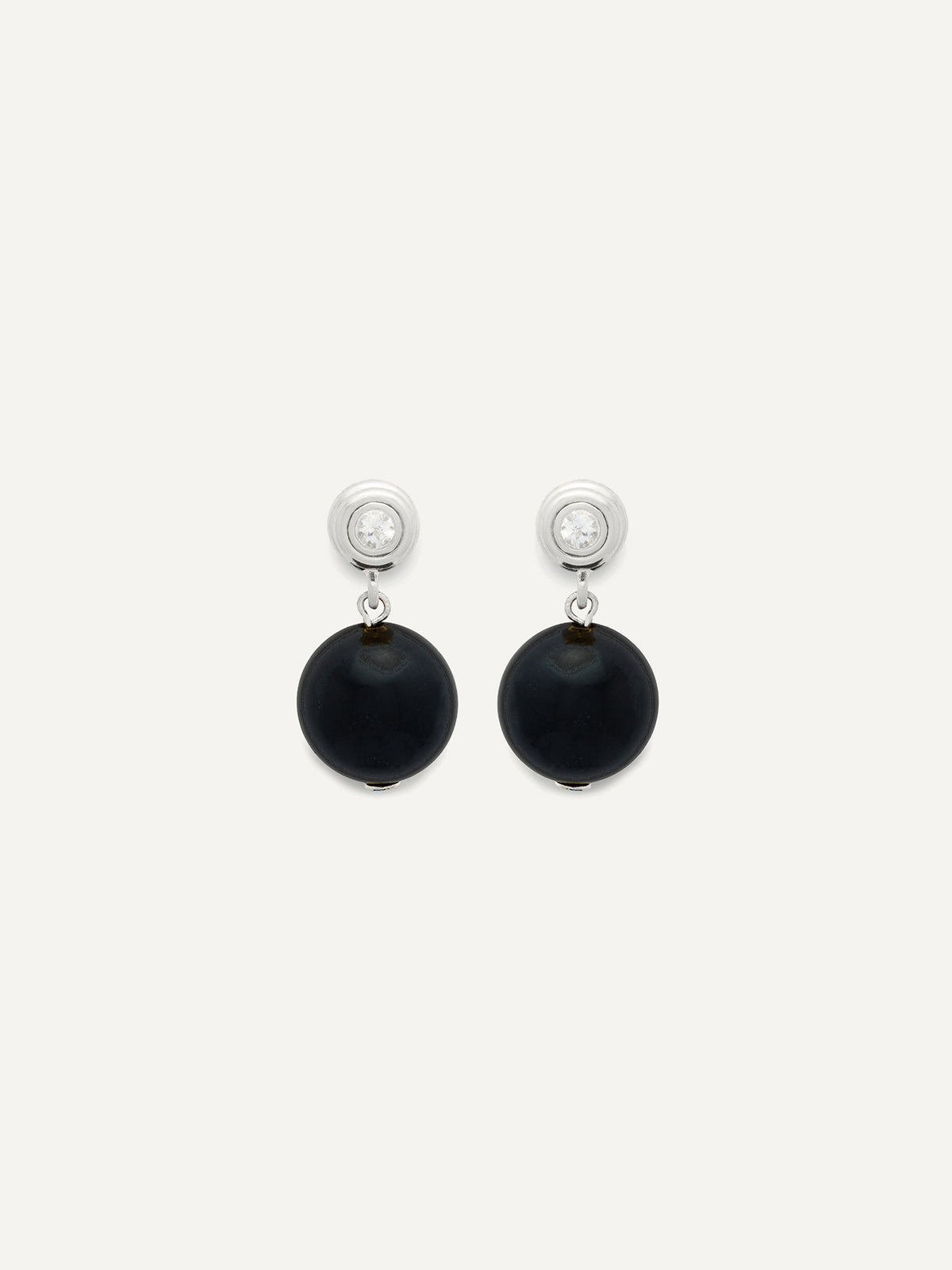 La Chapelle Earrings Black onyx silver