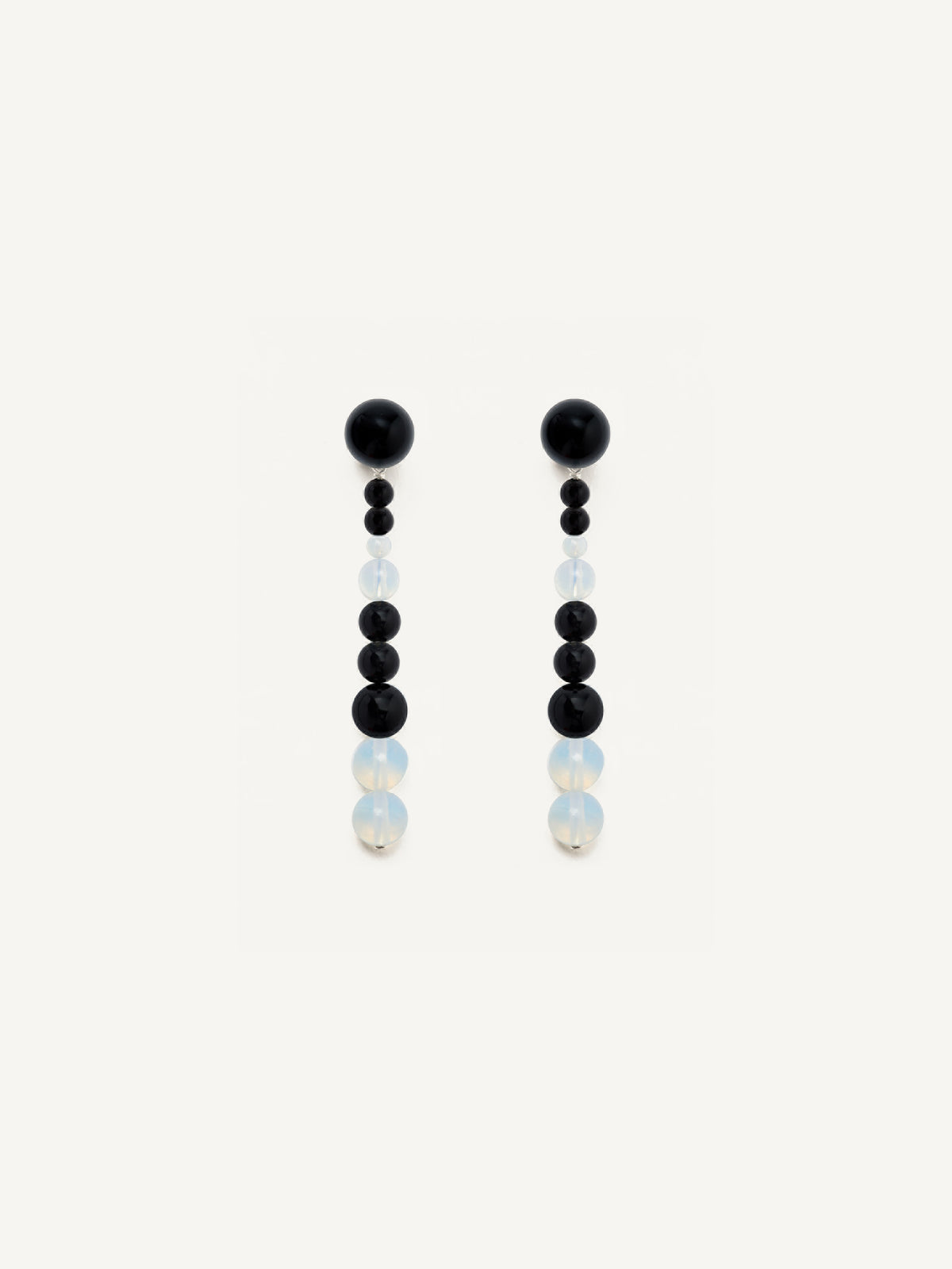 Mini Calanques Earrings opalite black onyx mix