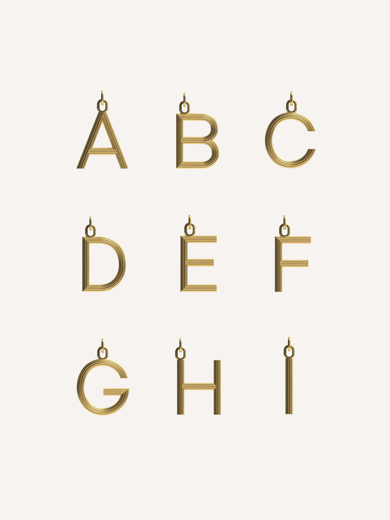 Large Alphabet Charm