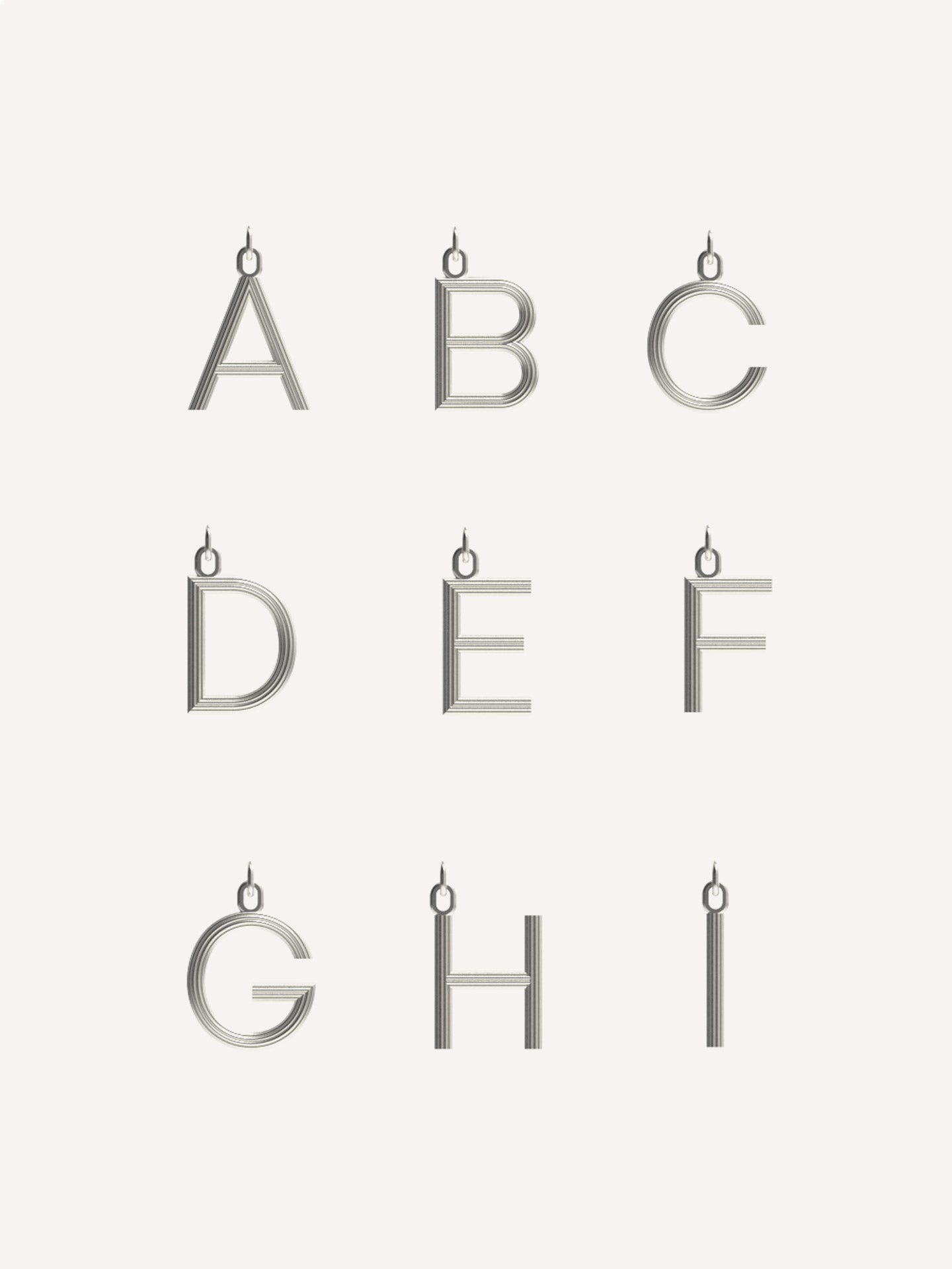 Large Alphabet Charm