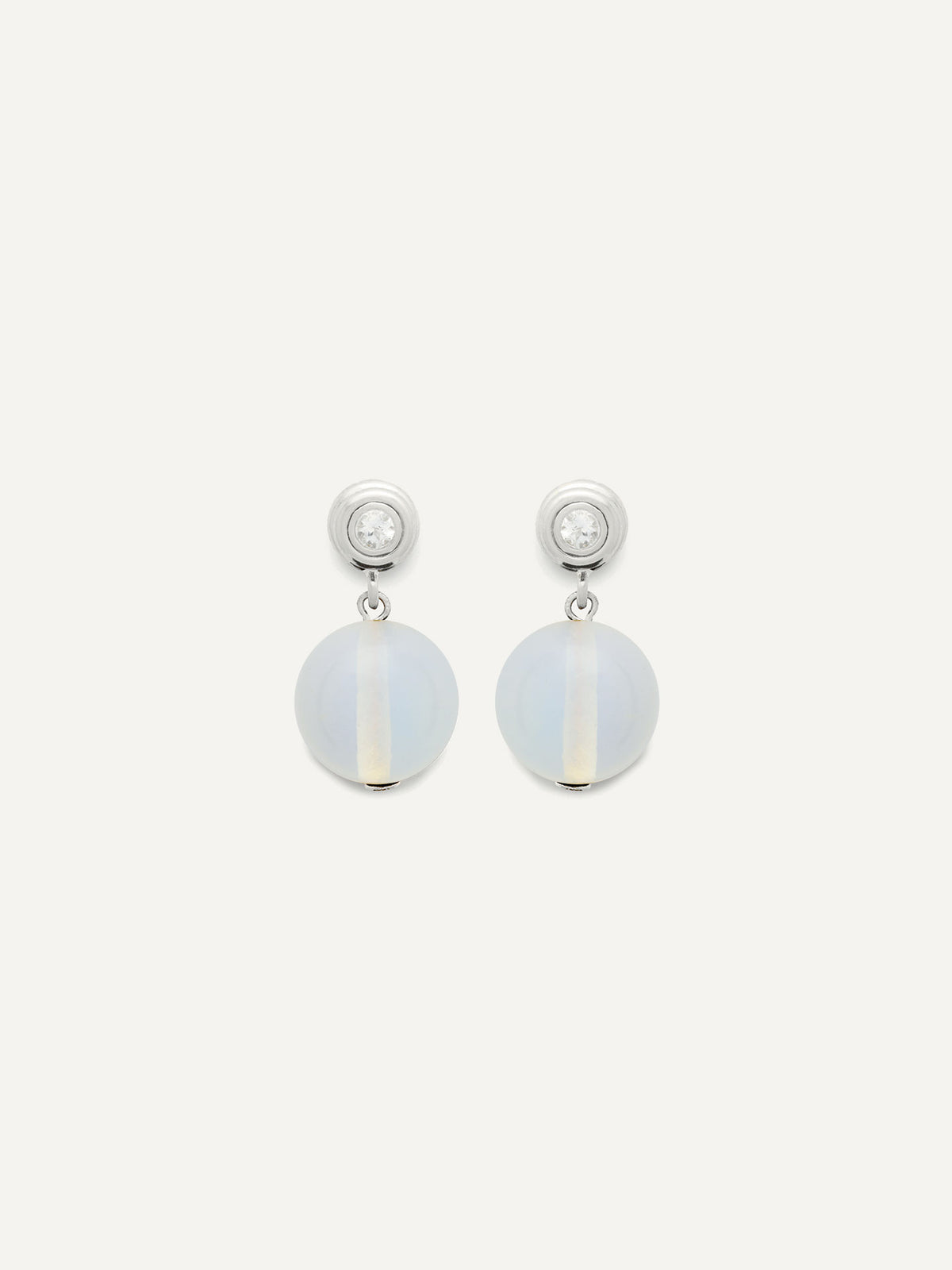 La Chapelle Earrings Opalite silver