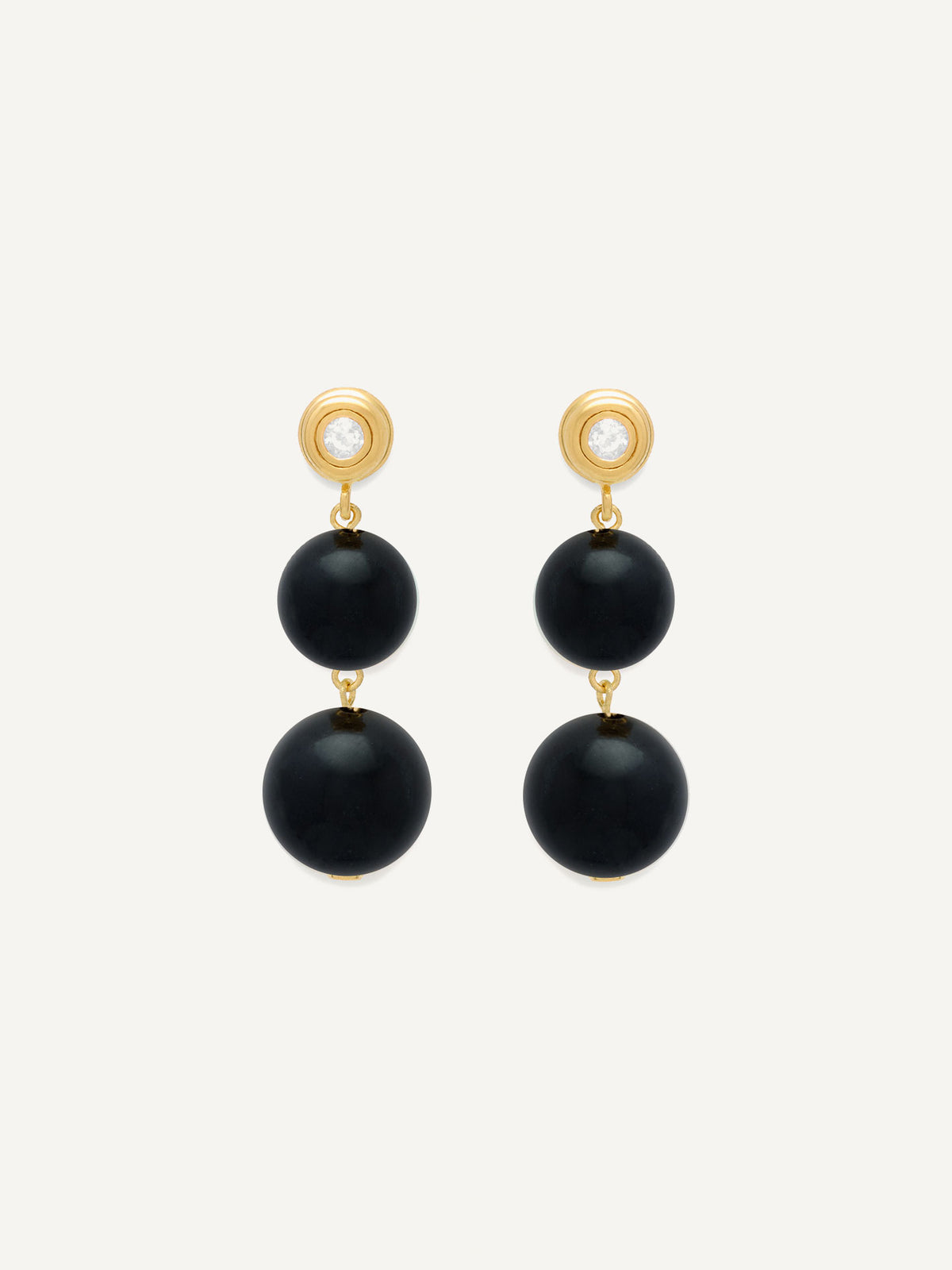 La Chapelle Duo Earrings Black Onyx