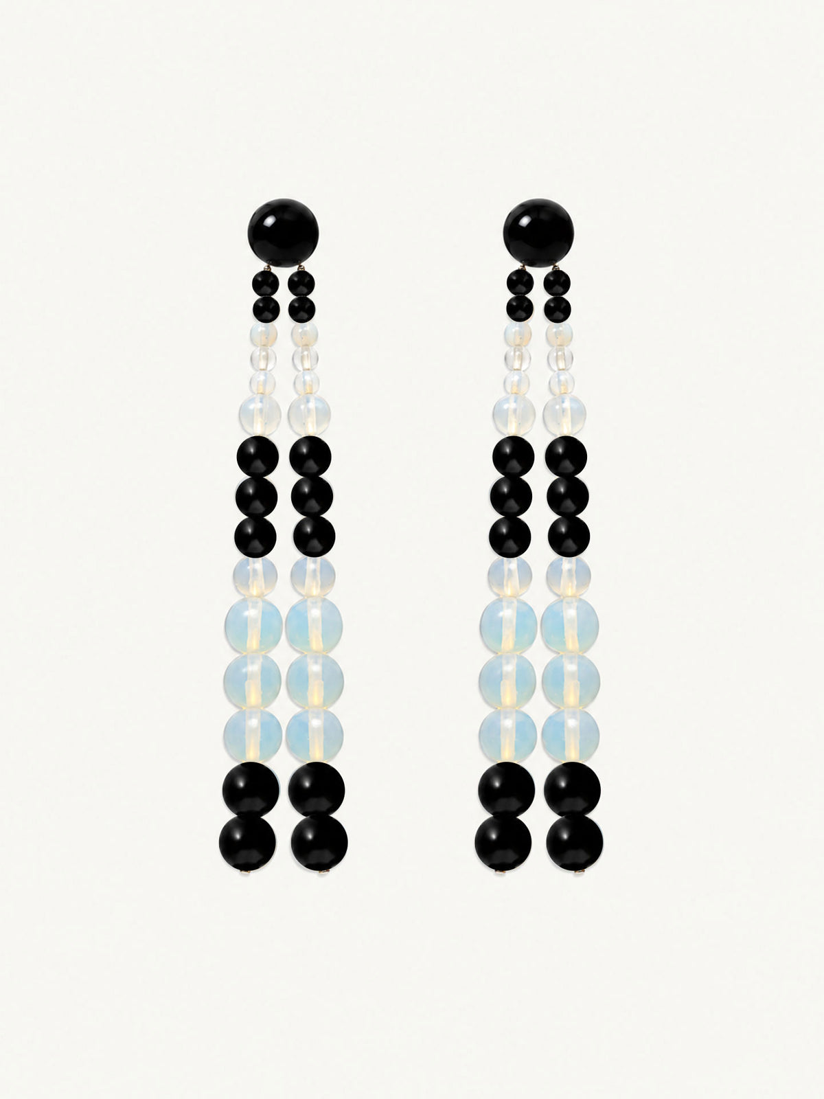 Les Goudes Earrings Opalite black onyx mix