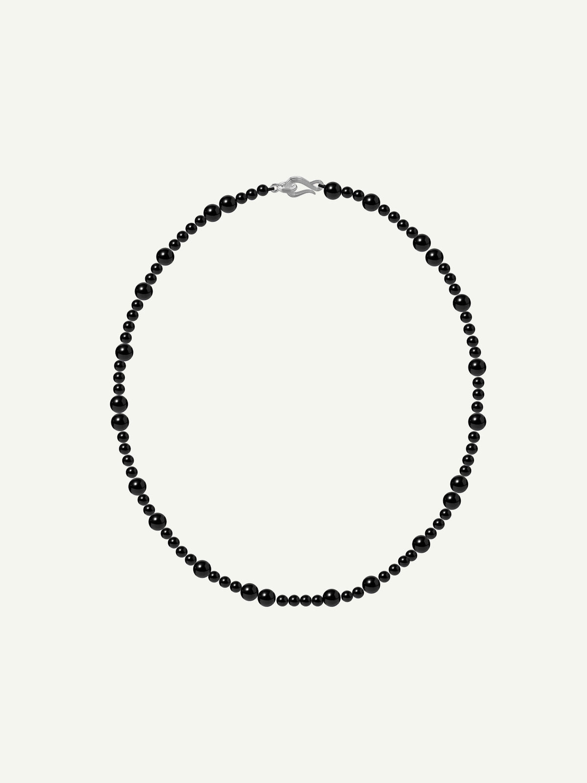 Modulor Necklace 16" Black Onyx silver