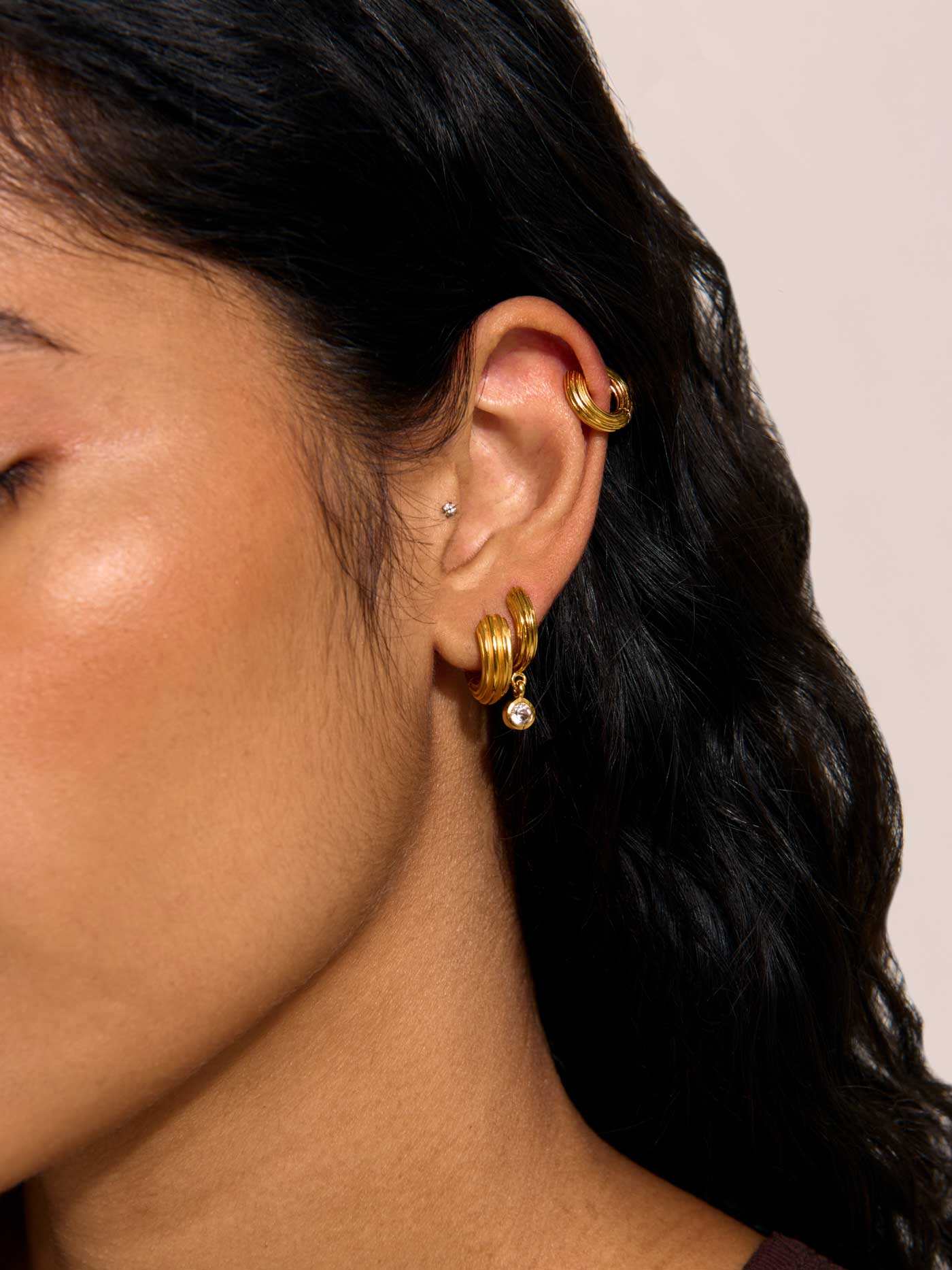 Mini Non-Conformist Hoops Topaz
